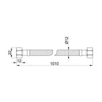 Гибкая подводка для воды Thermo Alliance Standart SD397W100 нержавеющая с латунными гайками 100 см 1/2