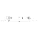 Шланг для газу Thermo Alliance SD91G100 Standart гумовий чорний 1/2