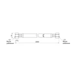 Шланг для газу Thermo Alliance SD91G200 Standart гумовий чорний 1/2