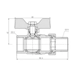 Кран кульовий Thermo Alliance Forte SF220W20 латунний прямий з американкою 3/4 (SF220W20)