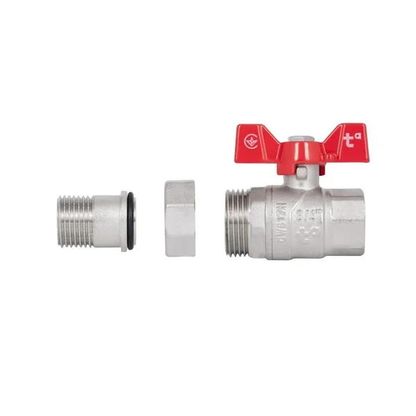 Кран кульовий Thermo Alliance Forte SF220W20 латунний прямий з американкою 3/4 (SF220W20)