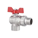 Кран кульовий Thermo Alliance Forte SF221W20 латунний кутовий з американкою 3/4 (SF221W20)