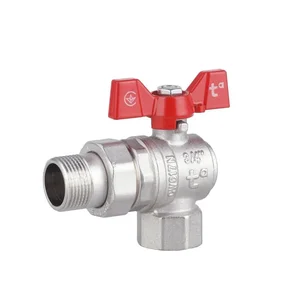 Кран кульовий Thermo Alliance Forte SF221W20 латунний кутовий з американкою 3/4 (SF221W20)