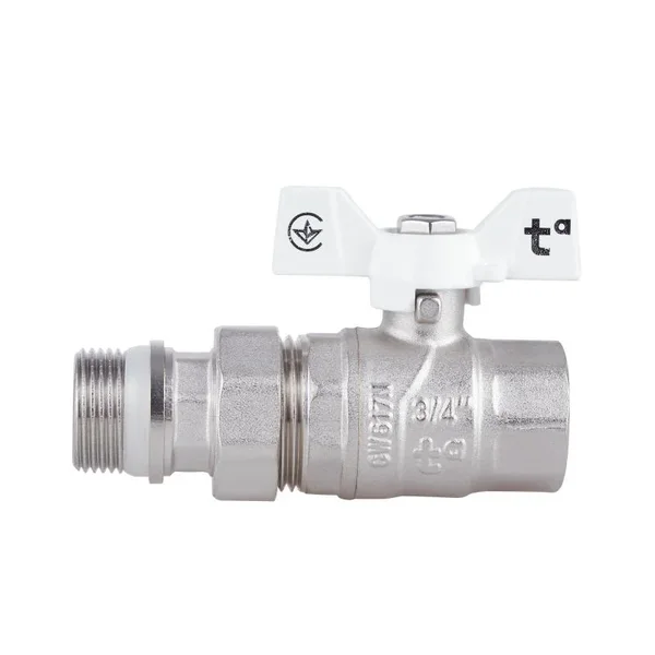 Кран кульовий Thermo Alliance Forte SF222W20 латунний прямий з американкою 3/4