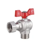 Кран шаровой Thermo Alliance Forte SF224W20 латунный угловой с накидной гайкой для воды 3/4