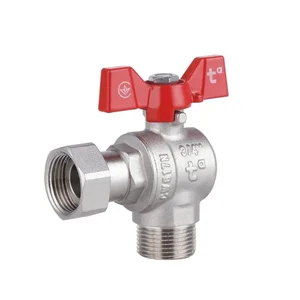 Кран шаровой Thermo Alliance Forte SF224W20 латунный угловой с накидной гайкой для воды 3/4