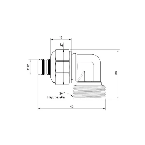 Кутик обтискний Icma 544 20х3/4