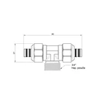 Трійник обтискний Icma 16х3/4х16 №537 16х3/4