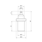 Термоэлемент Icma 60C 8749 латунный для антиконденсационного клапана 60°C (C06132AF1060)