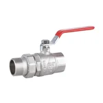 Кран кульовий Thermo Alliance Forte SF220W32 латунний нікельований прямий 1 1/4