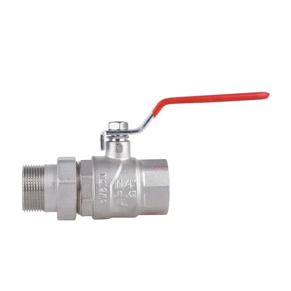 Кран кульовий Thermo Alliance Forte SF220W32 латунний нікельований прямий 1 1/4