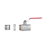 Кран кульовий Thermo Alliance Forte SF220W32 латунний нікельований прямий 1 1/4