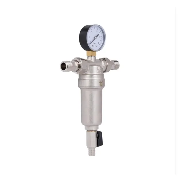 Самопромывной фильтр Thermo Alliance Standart SF127W15 латунный тонкой очистки 100 мкм с манометром, 1/2 (SF127W15)