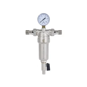 Самопромывной фильтр Thermo Alliance Standart SF127W15 латунный тонкой очистки 100 мкм с манометром, 1/2 (SF127W15)