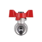 Кран шаровый Thermo Alliance 1/2х Forte латунный никелированный прямой с накидной гайкой и внутренней резьбой 1/2 (SF260W15)