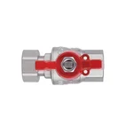 Кран шаровый Thermo Alliance 1/2х Forte латунный никелированный прямой с накидной гайкой и внутренней резьбой 1/2 (SF260W15)