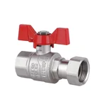 Кран шаровой прямой Thermo Alliance Forte SF260W20 латунный с накидной гайкой 3/4