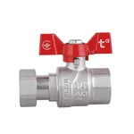 Кран шаровой прямой Thermo Alliance Forte SF260W20 латунный с накидной гайкой 3/4