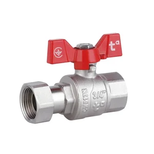 Кран шаровой прямой Thermo Alliance Forte SF260W20 латунный с накидной гайкой 3/4