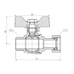 Кран шаровый Thermo Alliance Forte SF261W15 латунный прямой 1/2