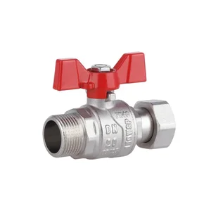 Кран шаровый Thermo Alliance Forte латунный прямой с накидной гайкой 3/4