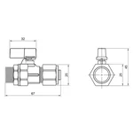 Кран кульовий обтискний Thermo Alliance Forte 16х1/2