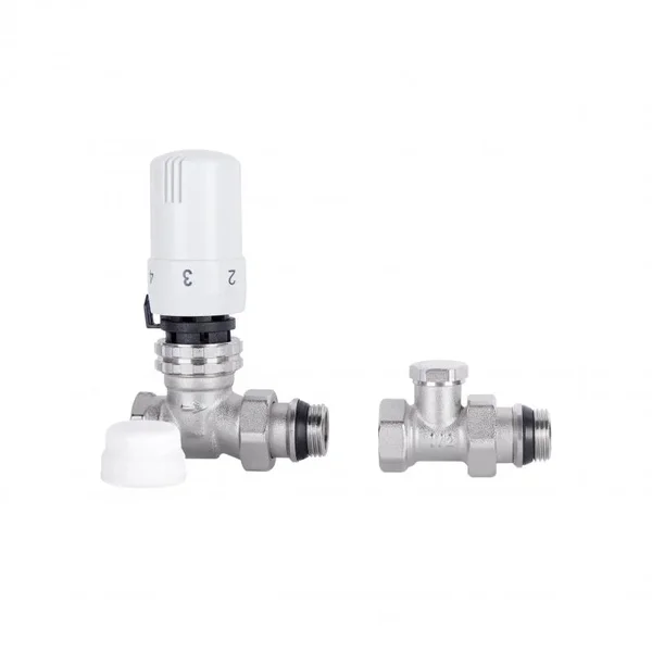 Комплект термостатичний для радіатора Thermo Alliance Standart SD353W15 латунний прямий 1/2 (SD353W15)