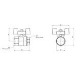 Кран шаровой Thermo Alliance Standart SD602NW20PN40 никелированный латунный 3/4