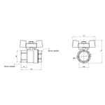 Кран шаровый Thermo Alliance Standart SD602NW25PN40 1