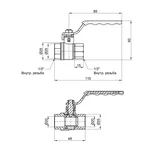 Кран шаровой Thermo Alliance Standart SD600NW15PN40 латунный никелированный с рычагом 1/2