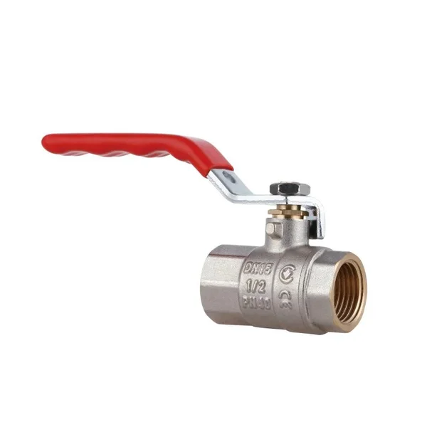 Кран шаровой Thermo Alliance Standart SD600NW15PN40 латунный никелированный с рычагом 1/2