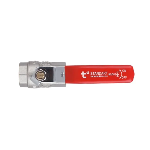 Кран шаровой Thermo Alliance Standart SD600NW15PN40 латунный никелированный с рычагом 1/2