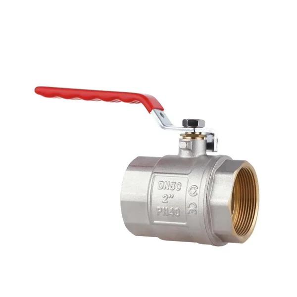 Кран шаровой Thermo Alliance Standart SD600NW50PN40 латунный никелированный рычажный 2
