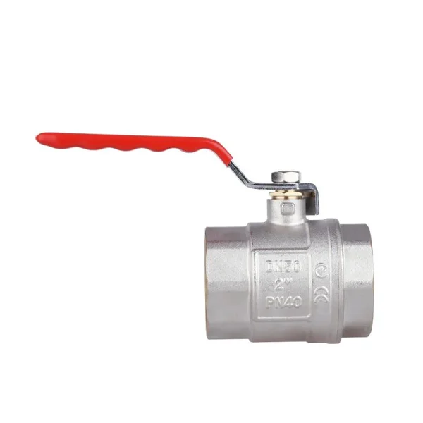 Кран шаровой Thermo Alliance Standart SD600NW50PN40 латунный никелированный рычажный 2