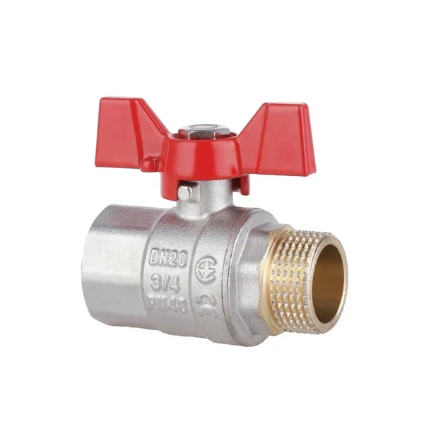 Кран шаровый Thermo Alliance Standart SD607NW20PN40 латунный никелированный 3/4