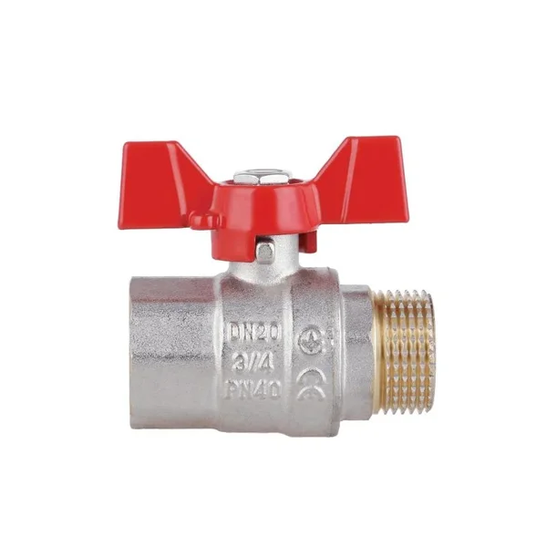 Кран шаровый Thermo Alliance Standart SD607NW20PN40 латунный никелированный 3/4