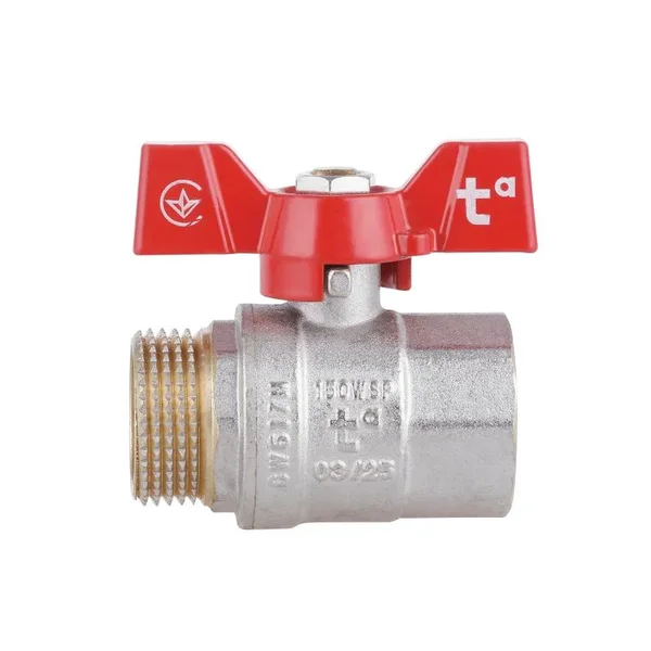 Кран шаровый Thermo Alliance Standart SD607NW25PN40 латунный никелированный 1