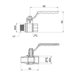 Кран шаровой Thermo Alliance Standart SD605NW15PN40 латунный 1/2