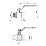 Кран шаровый Thermo Alliance Standart SD605NW20PN40 латунный никелированный прямой рычажный 3/4