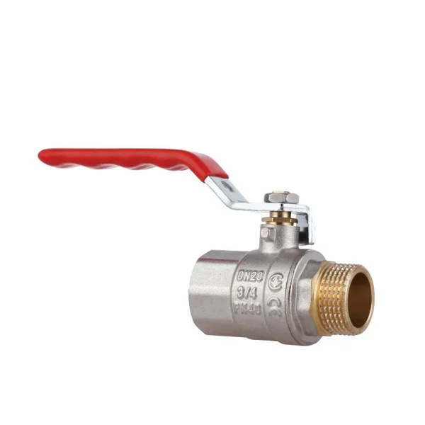 Кран шаровый Thermo Alliance Standart SD605NW20PN40 латунный никелированный прямой рычажный 3/4