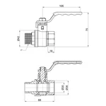 Кран шаровой Thermo Alliance SD605NW25PN40 Standart латунный никелированный 1