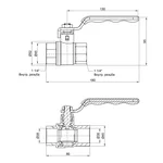 Кран шаровый Thermo Alliance Standart SD605NW32PN40 латунный никелированный рычажный 1 1/4
