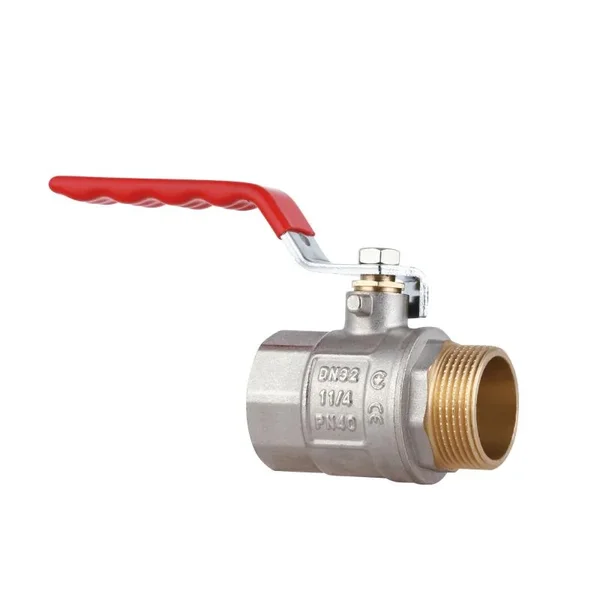Кран шаровый Thermo Alliance Standart SD605NW32PN40 латунный никелированный рычажный 1 1/4