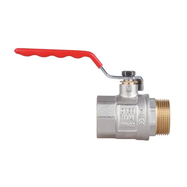Кран шаровый Thermo Alliance Standart SD605NW32PN40 латунный никелированный рычажный 1 1/4
