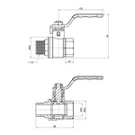 Кран шаровой Thermo Alliance Standart SD605NW40PN40 латунный прямой 1 1/2