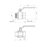 Кран шаровый Thermo Alliance SD605NW50PN40 Standart 2
