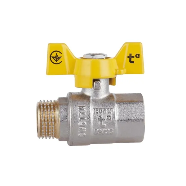 Кран кульовий Thermo Alliance Standart SD607NG15PN40 латунний газовий 1/2