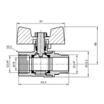Кран шаровой Thermo Alliance Standart 3/4