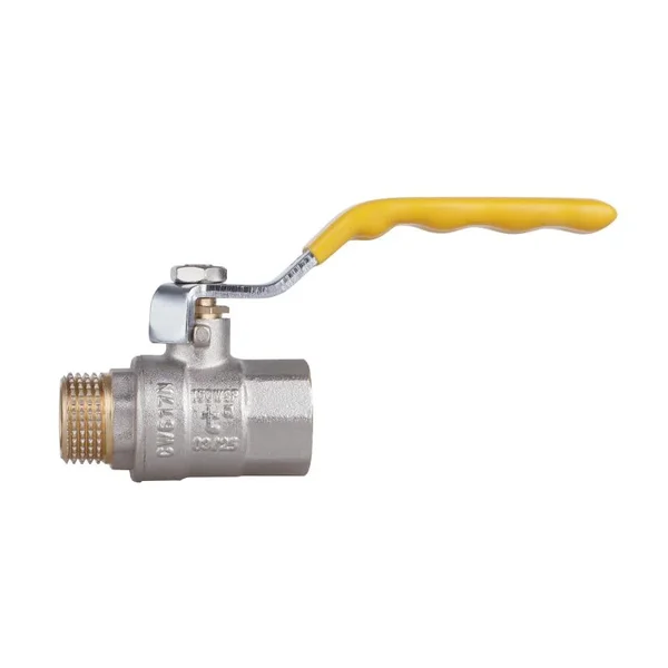 Кран кульовий Thermo Alliance Standart SD605NG15PN40 латунний нікельований для газу 1/2