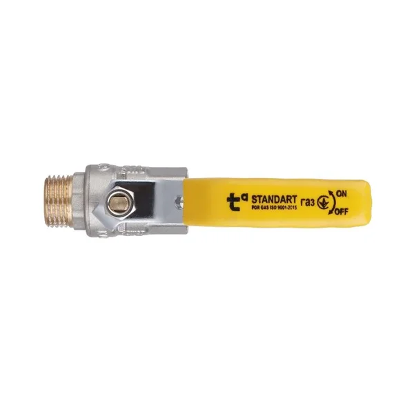 Кран кульовий Thermo Alliance Standart SD605NG15PN40 латунний нікельований для газу 1/2